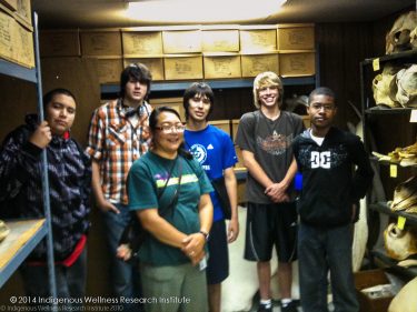 Photo: Native Youth Enrichment Program participants visit the UW archeology department.
