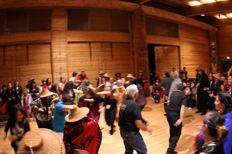 Photo of people dancing at the Indigenous Cultural Sharing at the 2010 INIHKD conference