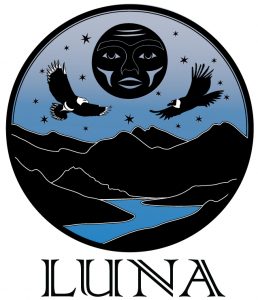 LUNA program logo - eagle and condor over mountians